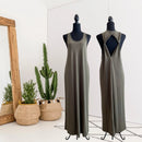 Twist Open Back Maxi Dress-1