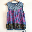 Velvet Sleeveless Drawstring Top-2