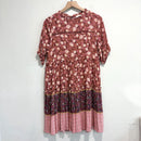 Floral Eyelet Ruffle Hem Dress-2