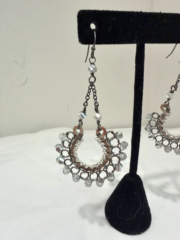 Beaded U Shape Earrings