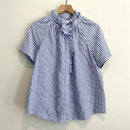 Striped Ruffle Button Down Top-2
