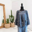 Raw Hem Chambray Jacket-1