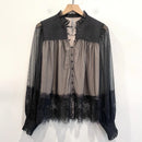 Tulle Button Down Lace Top-2