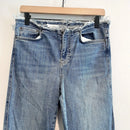 Cut Off Frayed Waist Bootcut Jeans-2
