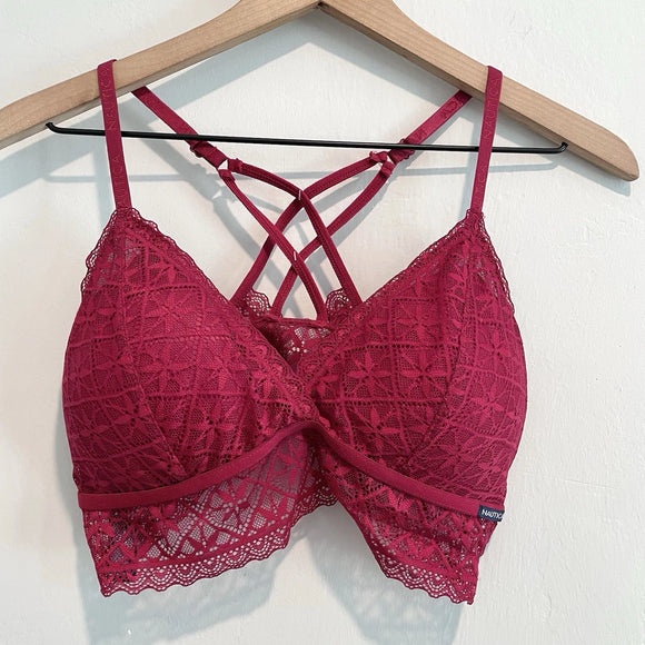 Wireless Cross Back Lace Bralettes