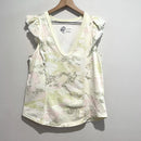 Camo Ruffle Flutter Top-2