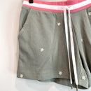 Daisy Embroidered Pajama Shorts-3