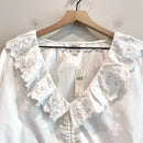 Lace Embroidered Cinch Front Top-3