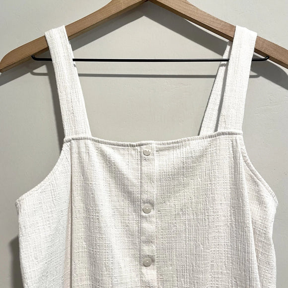 Cinch Hem Tie Button Top
