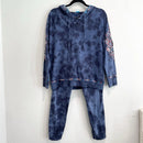 Embroidered Tie Dye Hoodie and Jogger Set-2