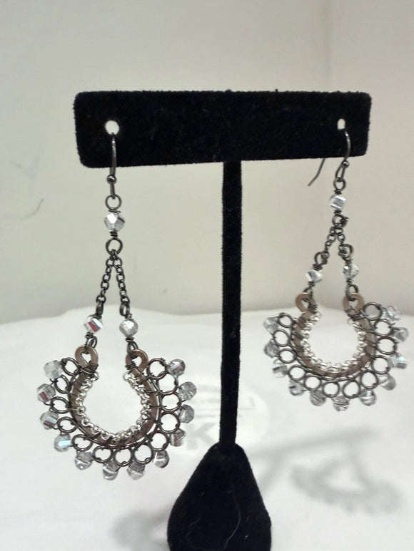 Beaded U Shape Earrings