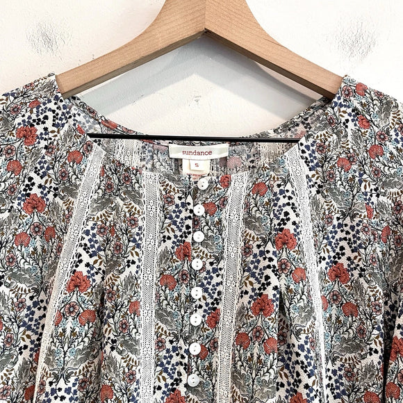 Floral Crochet Trim Top