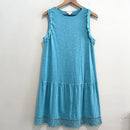 Ruffle Lace Trim Tank Dress-2