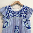 Floral Embroidered Striped Top-3