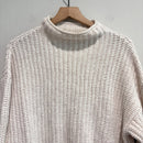 Mock Neck Side Button Chunky Sweater-3