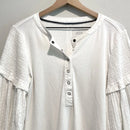 Henley Balloon Sleeve Top-3