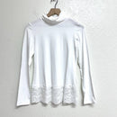 Lace Trim Long Sleeve Turtleneck-2