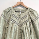 Lace Button Down Top-3