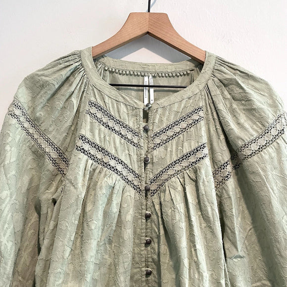 Lace Button Down Top