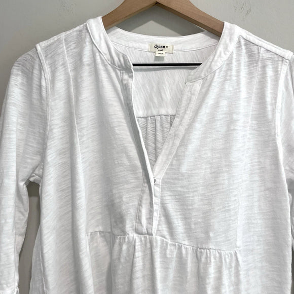 V-Neck Tiered Ruffle Hem Top