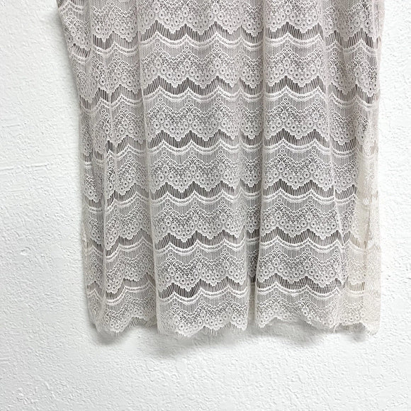 Mock Neck Lace Top