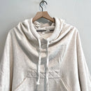 Hooded Lace Up Back Sweatshirt-3
