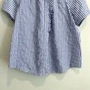 Striped Ruffle Button Down Top-4
