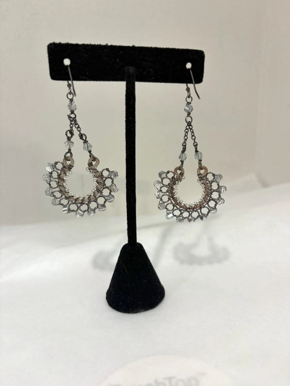Beaded U Shape Earrings