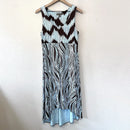 Sleeveless Abstract Print Dress-2