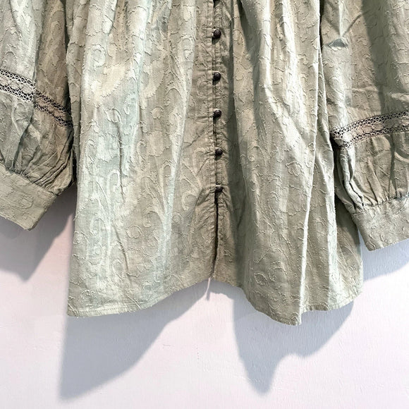 Lace Button Down Top