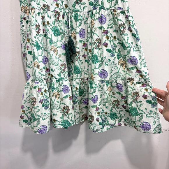 Floral Tassel Cotton Dress