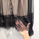 Tulle Button Down Lace Top-4