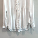 1/2 Button Pleated Ruffle Top-4