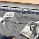 Cut Off Frayed Waist Bootcut Jeans-5