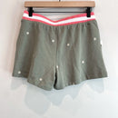 Daisy Embroidered Pajama Shorts-5
