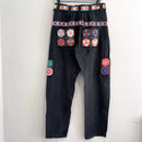 Granny Crochet Belted Pockets Pants-5
