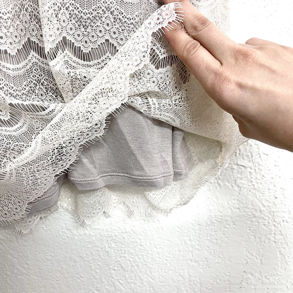 Mock Neck Lace Top