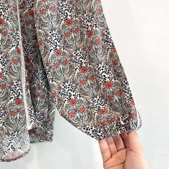 Floral Crochet Trim Top