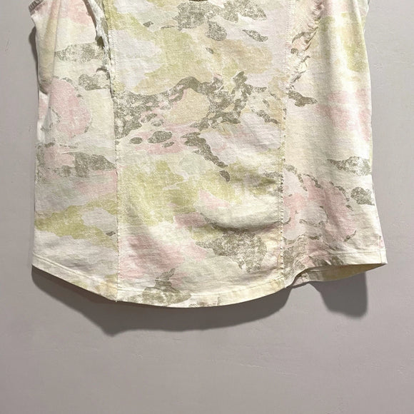 Camo Ruffle Flutter Top