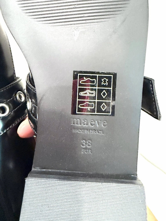 Moto Mary Jane Grommet Flats