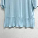 Short Sleeve Pleated Hemline Top-4