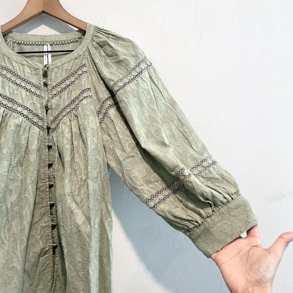 Lace Button Down Top
