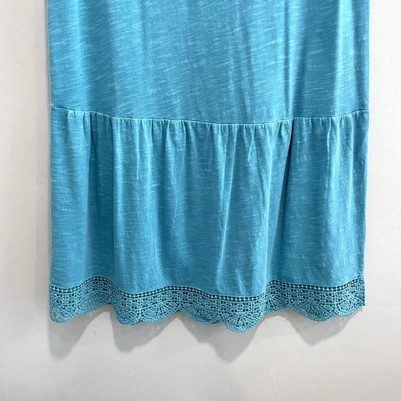 Ruffle Lace Trim Tank Dress
