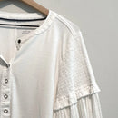 Henley Balloon Sleeve Top-5