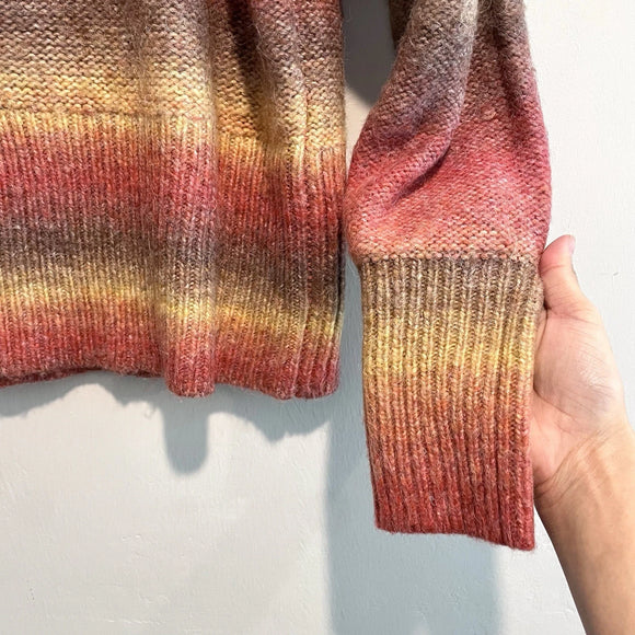 Striped Mock Neck Sweater