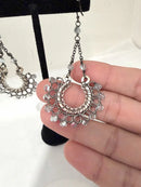 Beaded U Shape Earrings-5