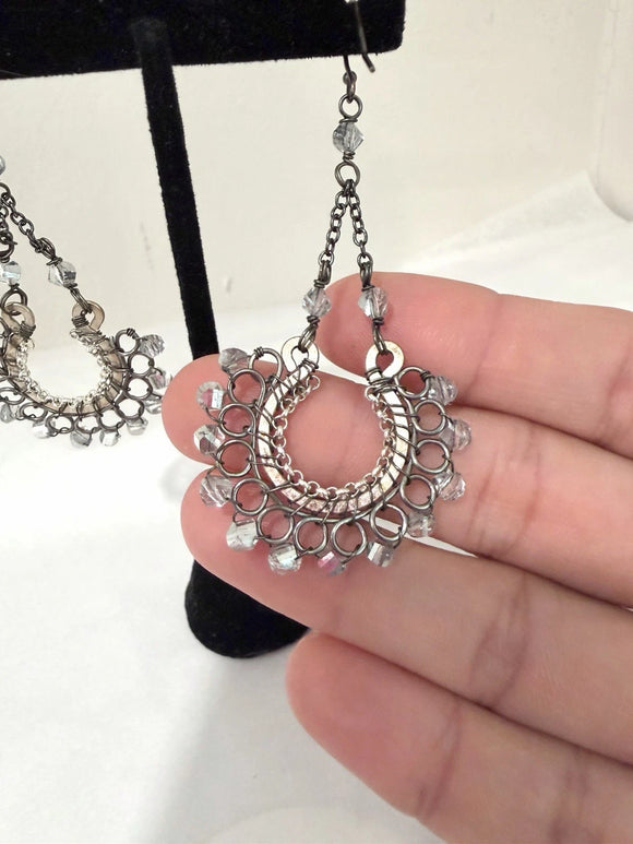 Beaded U Shape Earrings