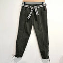 Lace-Up Ankle Embroidered Beaded Pants-1