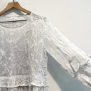 Silk Embroidered Ruffle Lined Top-6