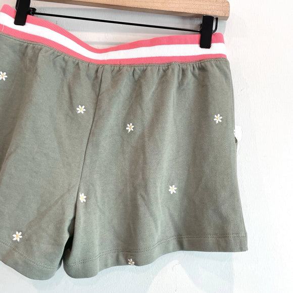 Daisy Embroidered Pajama Shorts